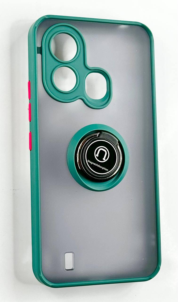 TPU чохол накладка Matte Ring Magnit для ZTE Blade L220 зелений