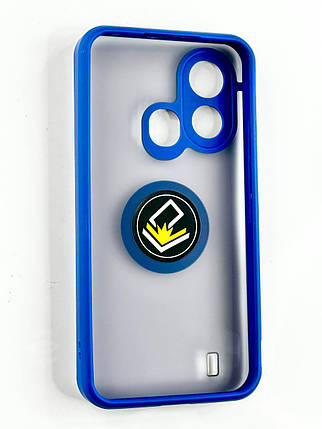 TPU чохол накладка Matte Ring Magnit для ZTE Blade L220 синій, фото 3