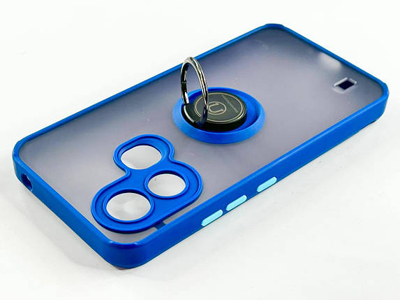 TPU чохол накладка Matte Ring Magnit для ZTE Blade L220 синій, фото 2