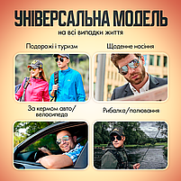 Сонцезахисні окуляри поляризаційні чоловічі жіночі від сонця антивідблискові з чохлом в комплекті (NiOk1-R2), фото 5