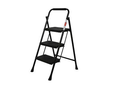 Драбина металева 3 сходинок побутова (широка пластик сходинка, м’яка ручка) ТМ ALOFT FG