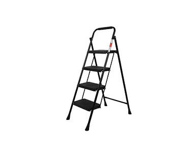 Драбина металева 4 сходинок побутова (широка пластик сходинка, м’яка ручка) ТМ ALOFT FG