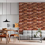 Самоклеюча 3D панель 19600x700x3мм Коричнева Катеринославська Цегла SW-00001469, фото 8