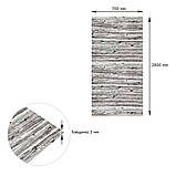 Самоклеюча 3D панель під дерево кольору зебри 2800x700x3мм SW-00001769, фото 4