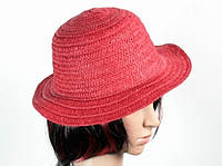 Соломенная шляпа Бебе 29 см красная ps