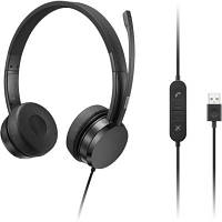 Навушники Lenovo USB-A Wired Stereo On-Ear Black (4XD1K18260) p