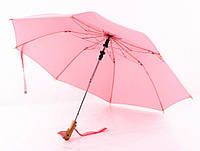 Зонт с деревянной ручкой голова утки (Розовый) ps