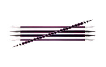 47043 Спиці шкарпеткові Zing KnitPro, 20 см, 6.00 мм