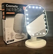 Дзеркало для макіяжу Cosmetie Mirror Makeup HH071 з 20 LED підсвічуванням, біле