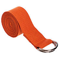 Ремень для йоги Zelart FI-4943 цвет оранжевый hr
