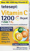 Біологічно активна добавка tetesept Vitamin C1200 + Zink + D3, 30 шт