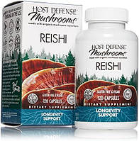 Грибы Рейши, Reishi, Fungi Perfecti, Host Defense, для поддержки сердца, 120 капсул