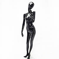 Манекен жіночий чорний дизайнерський для вітрини магазину одягу