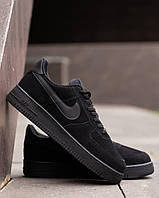 Кроссовки мужские Nike Air Force Total Black черные SRV NK120