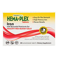 Витамины для сердца и сосудов Natures Plus Hema-Plex Iron (30 табл)