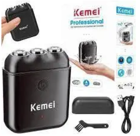 Портативна роторна електробритва KEMEI KM-1005, чорна, фото 1