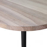 Високий круглий дерев'яний стіл на металевій ніжці стільниця ясень для барів, кафе 110 см, фото 6