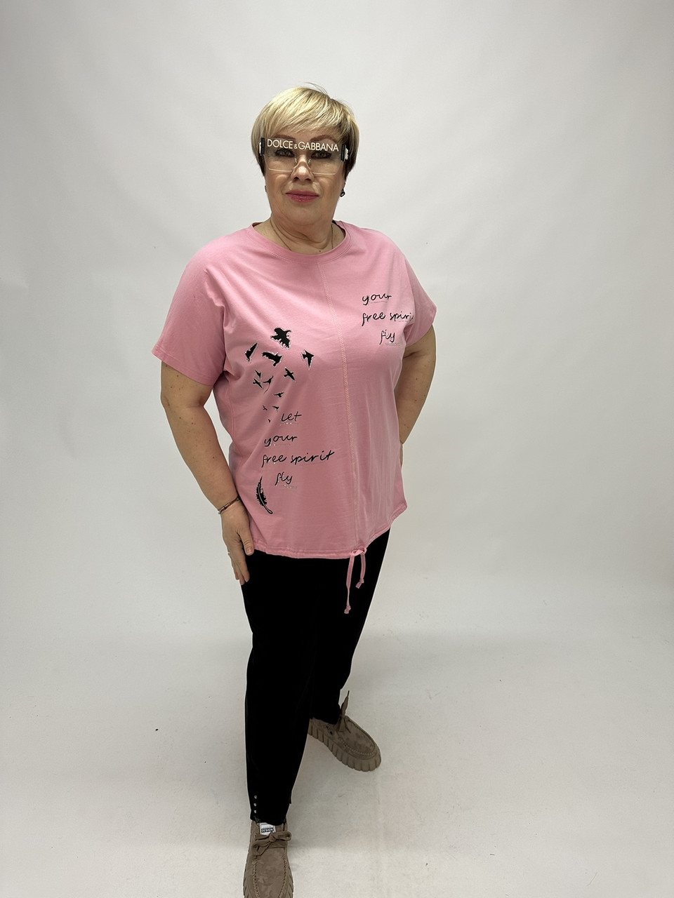 Жіноча футболка к-101 рожевий