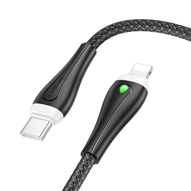 Дата кабель Borofone BX100 Advantage 27W Type-C to Lightning (1m) Black, фото 1