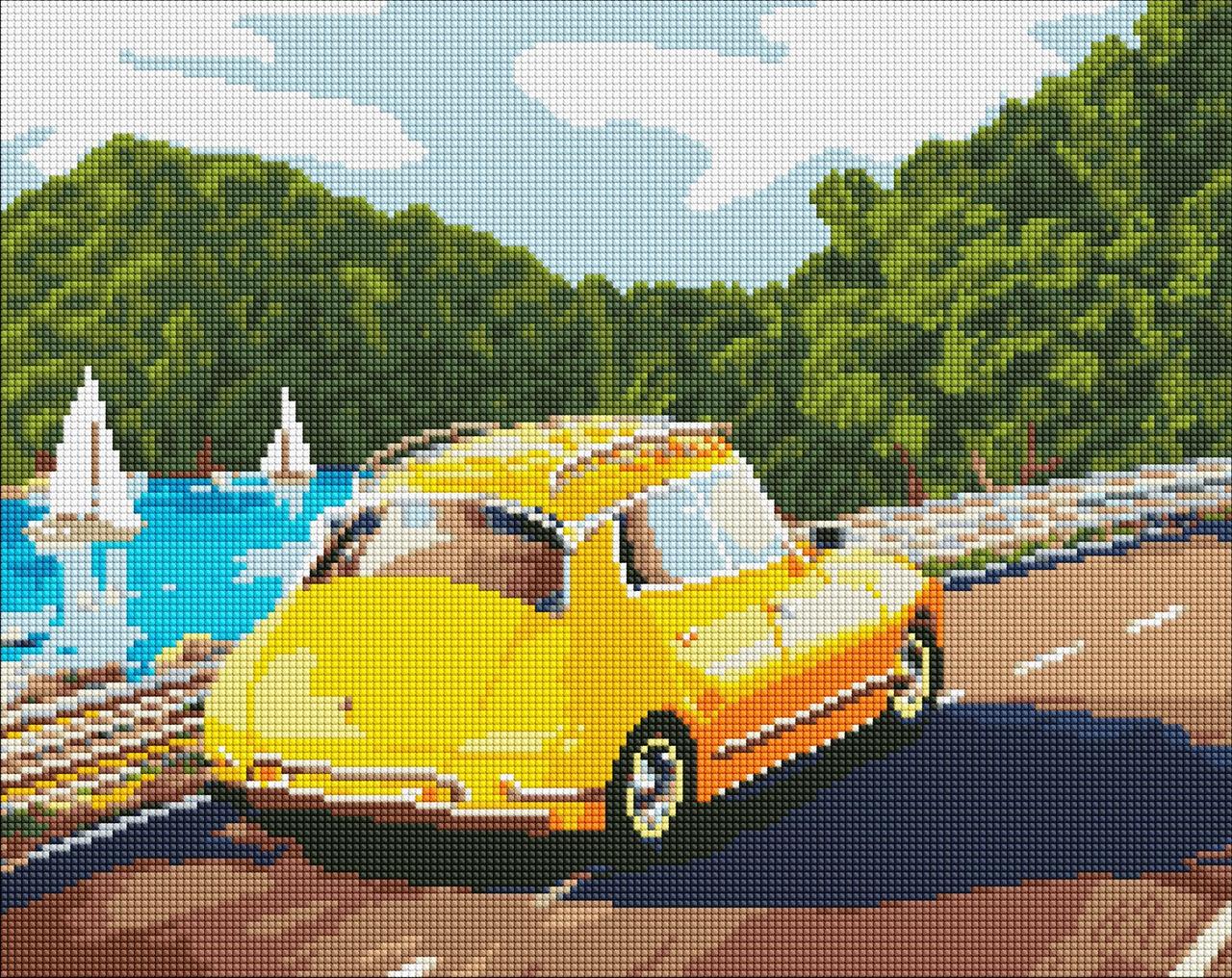 Алмазна мозаїка/вишивка Яскрава подорож з голограмними стразами 40*50 см Ідейка AMO 7735, фото 1