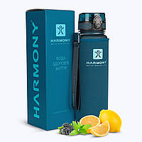 Бутылка для воды Harmony Total Cosmos 1 л. с контейнером для фруктов и защитным неопреновым чехлом.