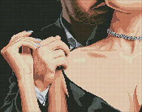 Алмазна мозаїка/вишивка Ніжний дотик з голограмними стразами. 18+ 40*50 см Ідейка AMO 7927