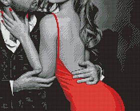 Алмазна мозаїка/вишивка Обійми закоханих. 18+ 40*50 см Ідейка AMO 7931