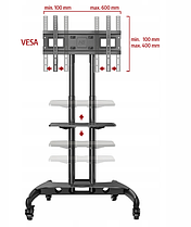 Підлоговий кронштейн стійка на колесах для телевізора NB AVA1500-60-1P 32 "- 70" Навантаження до 45.5 кг, фото 6