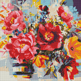 Алмазна мозаїка/вишивка Подарунок полів. Квіти 40*40 см Ідейка AMO 7635