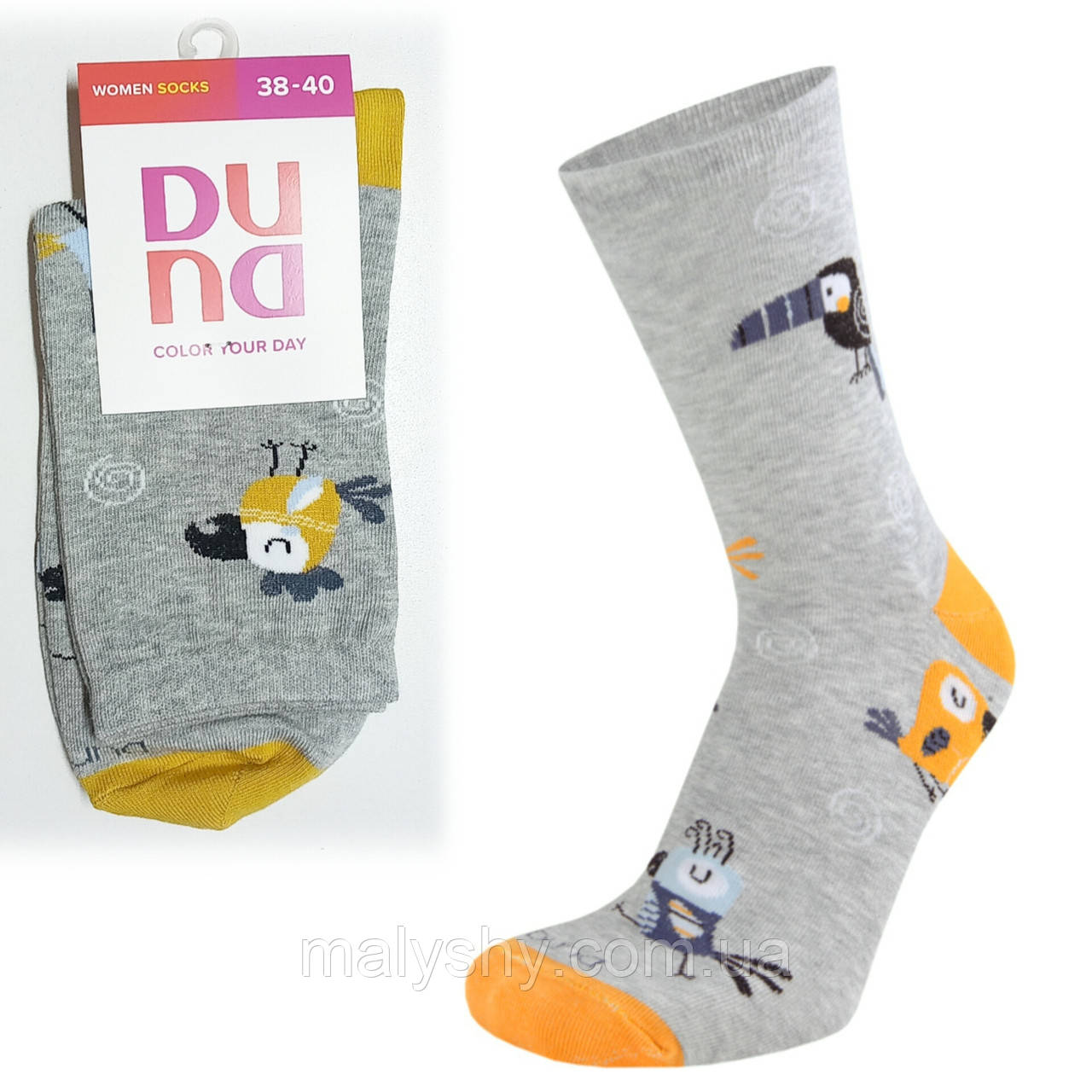 Шкарпетки жіночі демісезонні  - Duna (ТМ Дюна) р. 23-25 (38-40) /  3350-2362-світло-сірий, фото 1