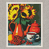 Алмазна мозаїка/вишивка Чаювання влітку 30*40 см Ідейка AMO 7810, фото 2