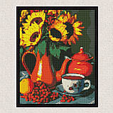 Алмазна мозаїка/вишивка Чаювання влітку 30*40 см Ідейка AMO 7810, фото 4