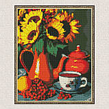 Алмазна мозаїка/вишивка Чаювання влітку 30*40 см Ідейка AMO 7810, фото 5