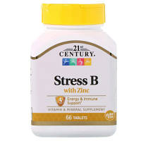 Вітамін 21st Century В-Комплекс від Стресу + Цинк, 66 таблеток (CEN-22331) p