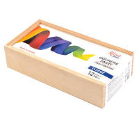 Гуашові фарби Rosa Studio Classic 12 кольорів по 40 мл, дерев'яний пенал (4823098540625) p
