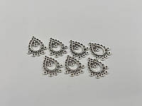 Стильна підвіска для браслетів і бус кольору античне срібло 29х23мм Кулон металевий для прикрас