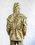 Куртка Горка на центральній блискавці бавовна 100%  камуфляж  піксель ЗСУ МM14, фото 4