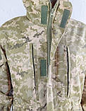 Куртка Горка на центральній блискавці бавовна 100%  камуфляж  піксель ЗСУ МM14, фото 7