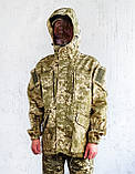 Куртка Горка на центральній блискавці бавовна 100%  камуфляж  піксель ЗСУ МM14, фото 3
