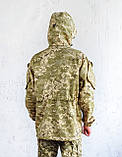 Куртка Горка на центральній блискавці бавовна 100%  камуфляж  піксель ЗСУ МM14, фото 9