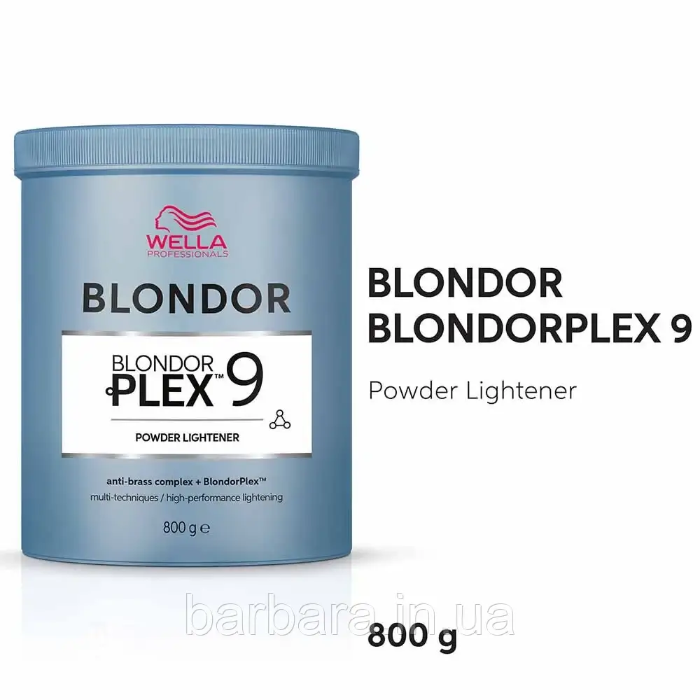 Знебарвлювальна пудра Wella BlondorPlex без аміаку 9 рівнів 800 г