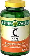Витамин ц Spring Valley Vitamin C 500 mg Rose Hips 250 таблеток