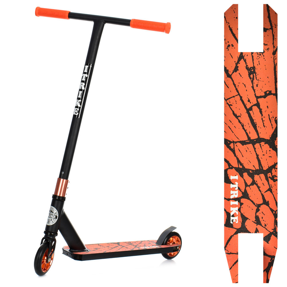 Трюковий самокат iTrike SR 2-067-4-B для екстремального катання, 3 кольори, система HIC, неохром, фото 1