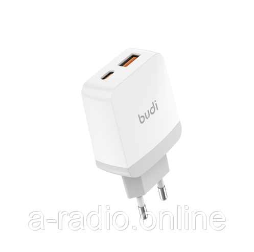 Блок живлення Budi 20W USB-C PD+QC3.0