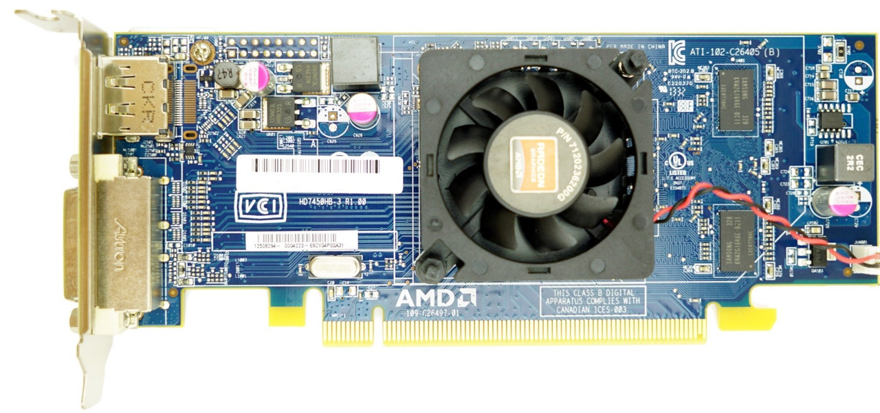 Відеокарта ATI Radeon HD 7450, 1 ГБ, виходи — DP, DVI