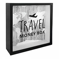 Деревянная ка для денег Travel money box (самолет) h