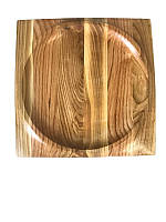 Менажница доска деревянная дубовая квадратная 30x30 см для подачи и сервировки.