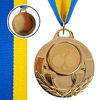 Медаль спортивная с лентой Zelart AIM Пинг-понг C-4846-0071 цвет золотой hr