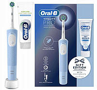 Электрическая зубная щетка Braun Oral-B D103 Vitality PRO Blue с зубной пастой