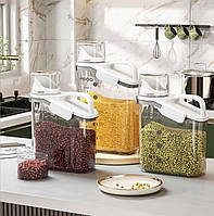 Пластиковый контейнер для хранения сыпучих продуктов на кухню, Универсальный кухонный органайзер для круп